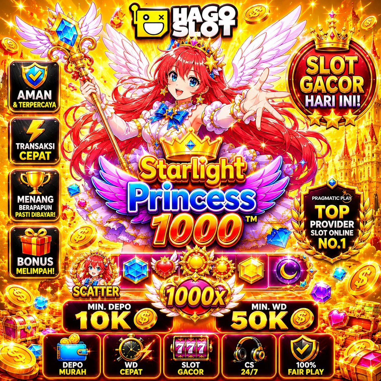 HAGOSLOT :: Link Resmi Starlight Princess 1000 Slot Online Dengan Peluang Menang Besar